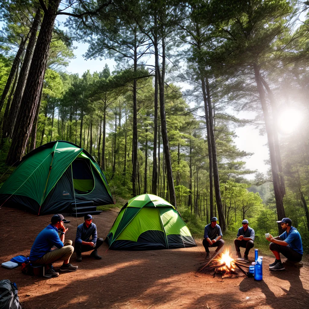Fotos acampamento floresta fogo eco