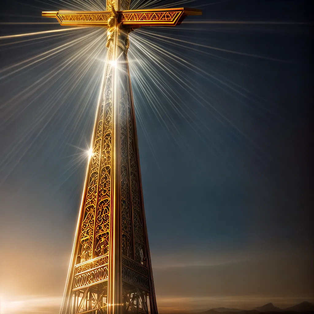 Fotos adoracao cristao cruz raios luz
