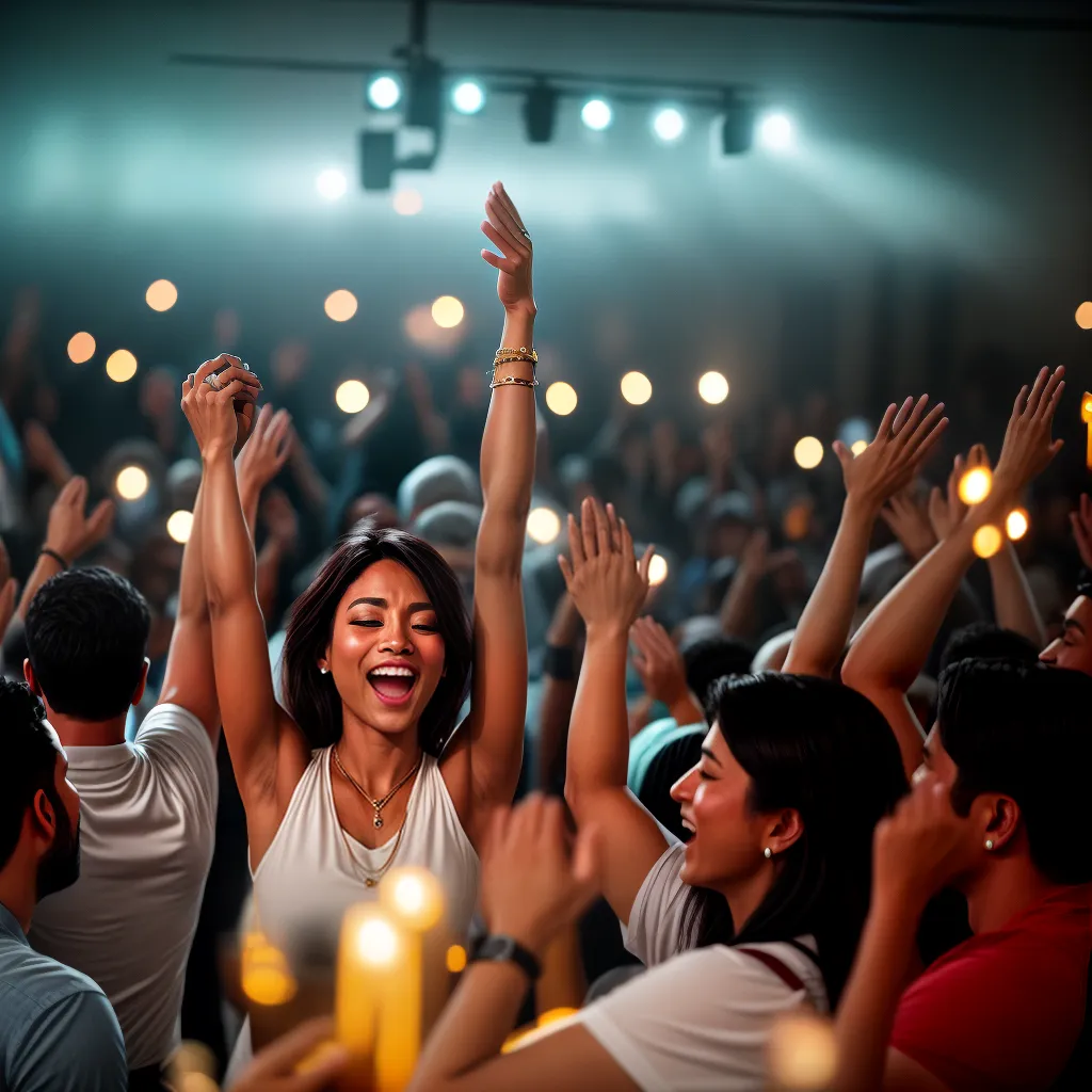 Fotos adoracao grupo maos levantadas paz