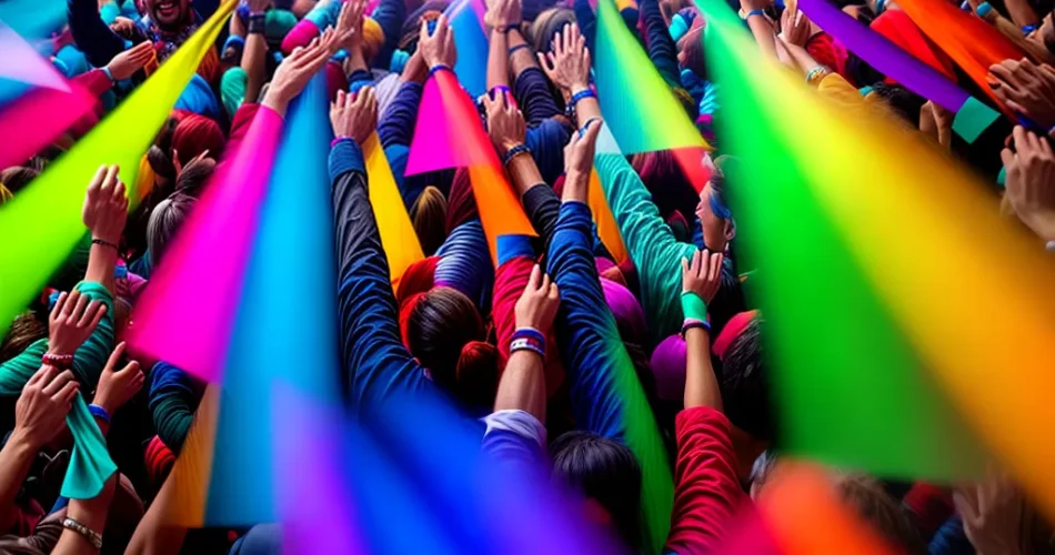 Fotos adoracao luzes coloridas festa fe