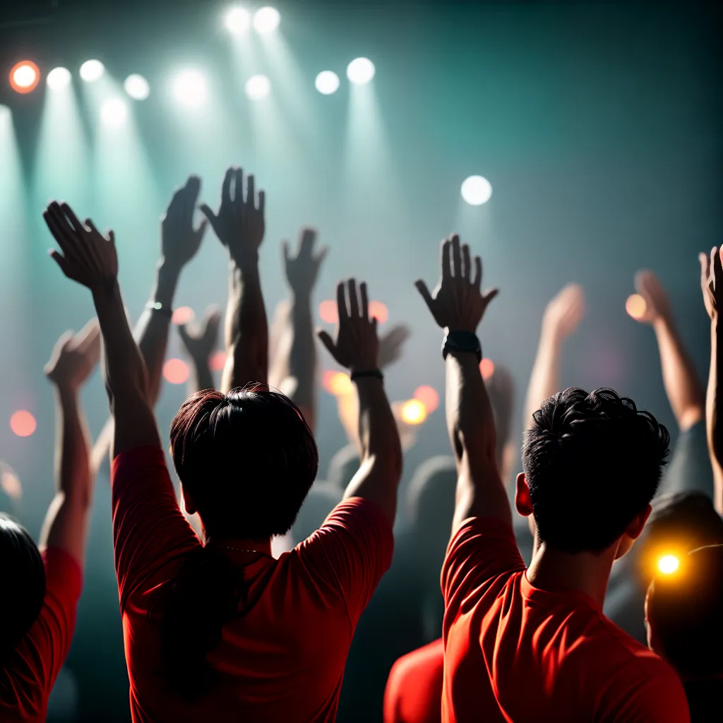 Como avivar a adoração em sua igreja 7 Fotos adoracao luzes coloridas multidao 2