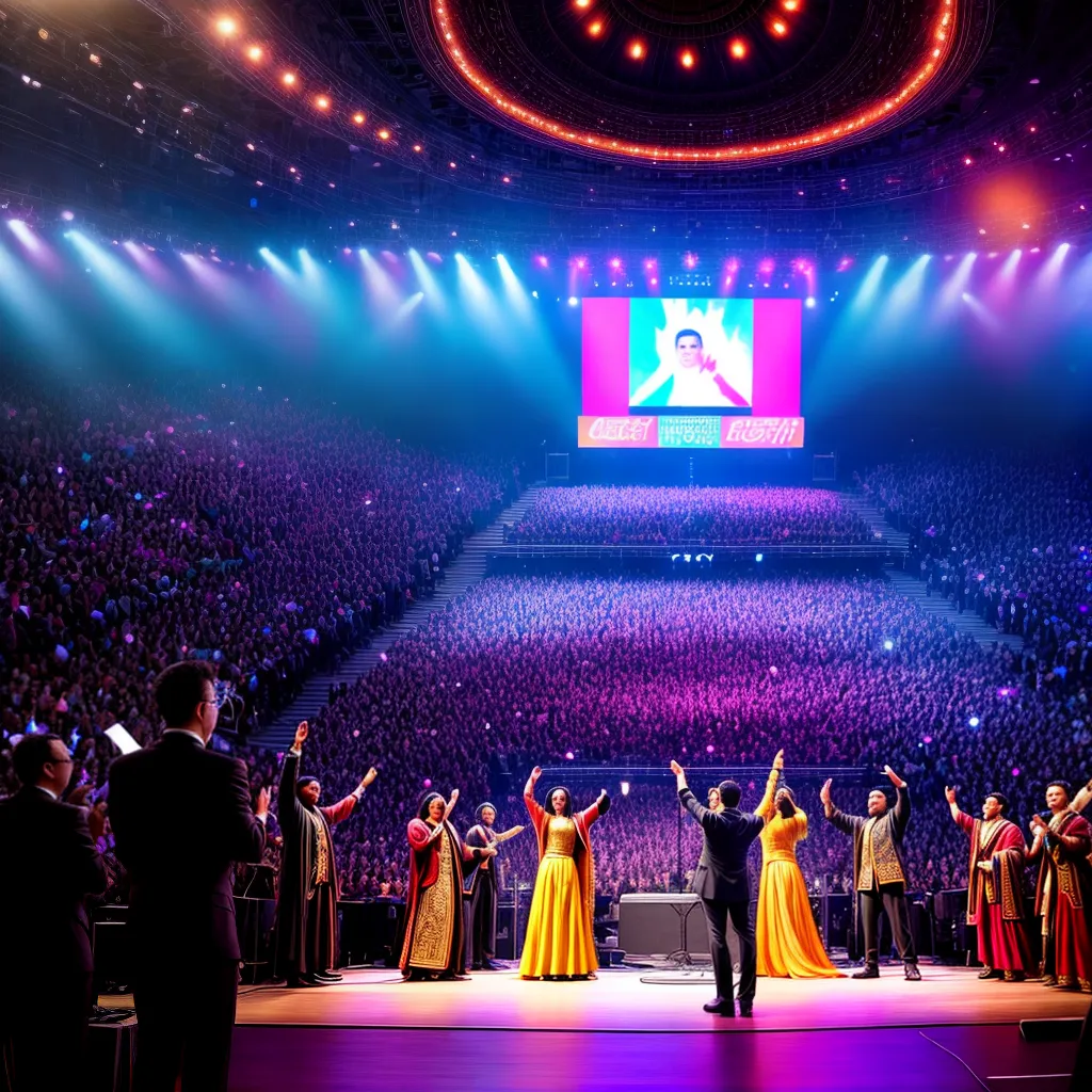 Louvor e sua Importância 8 Fotos adoracao musica luzes bandeiras festa