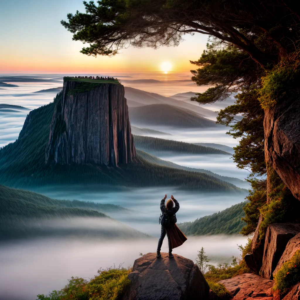 Fotos adoracao por do sol penhasco 1