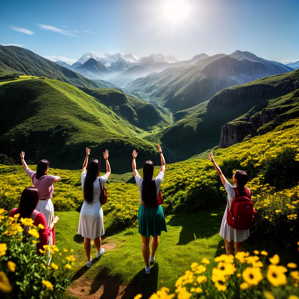 Fotos adoracao sol montanhas campo