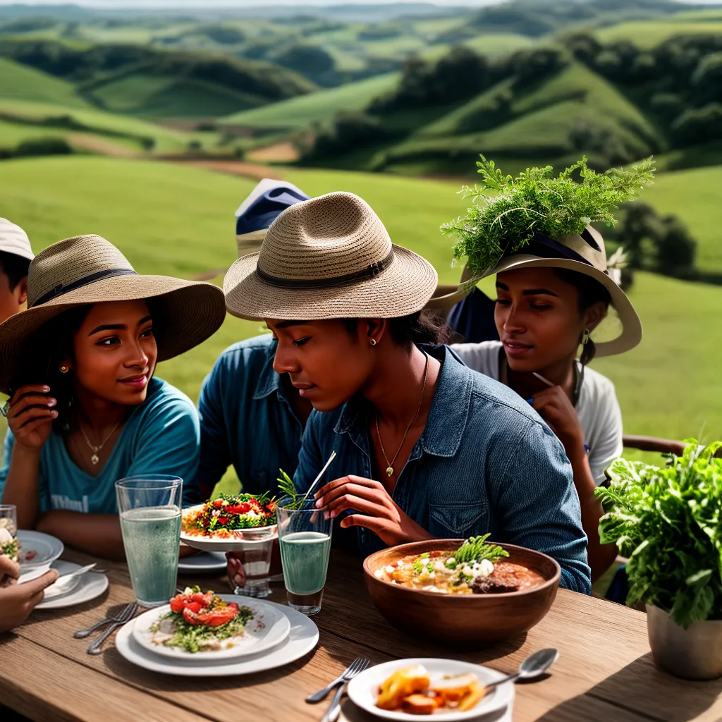 Raízes do Interior: Conhecendo a Cultura Rural Brasileira 9 Fotos agricultores mesa comida campo sustentabilidade
