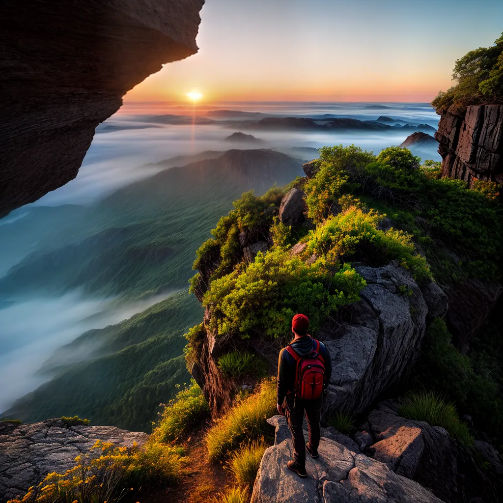 Fotos amanhecer desafio esperanca terreno rochoso