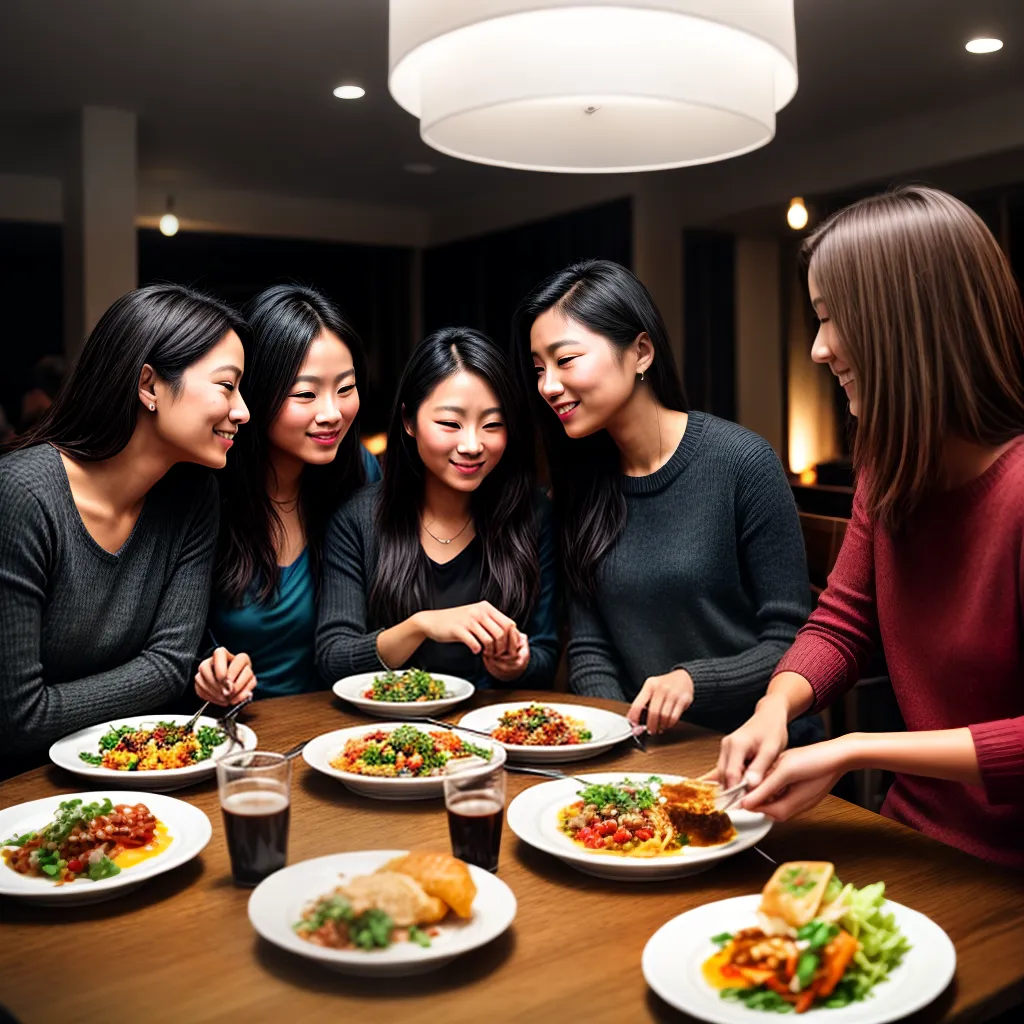 Fotos amigos restaurante refeicao acolhedor