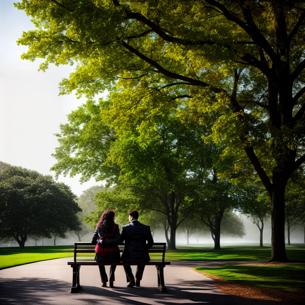 Fotos amor outono parque benches