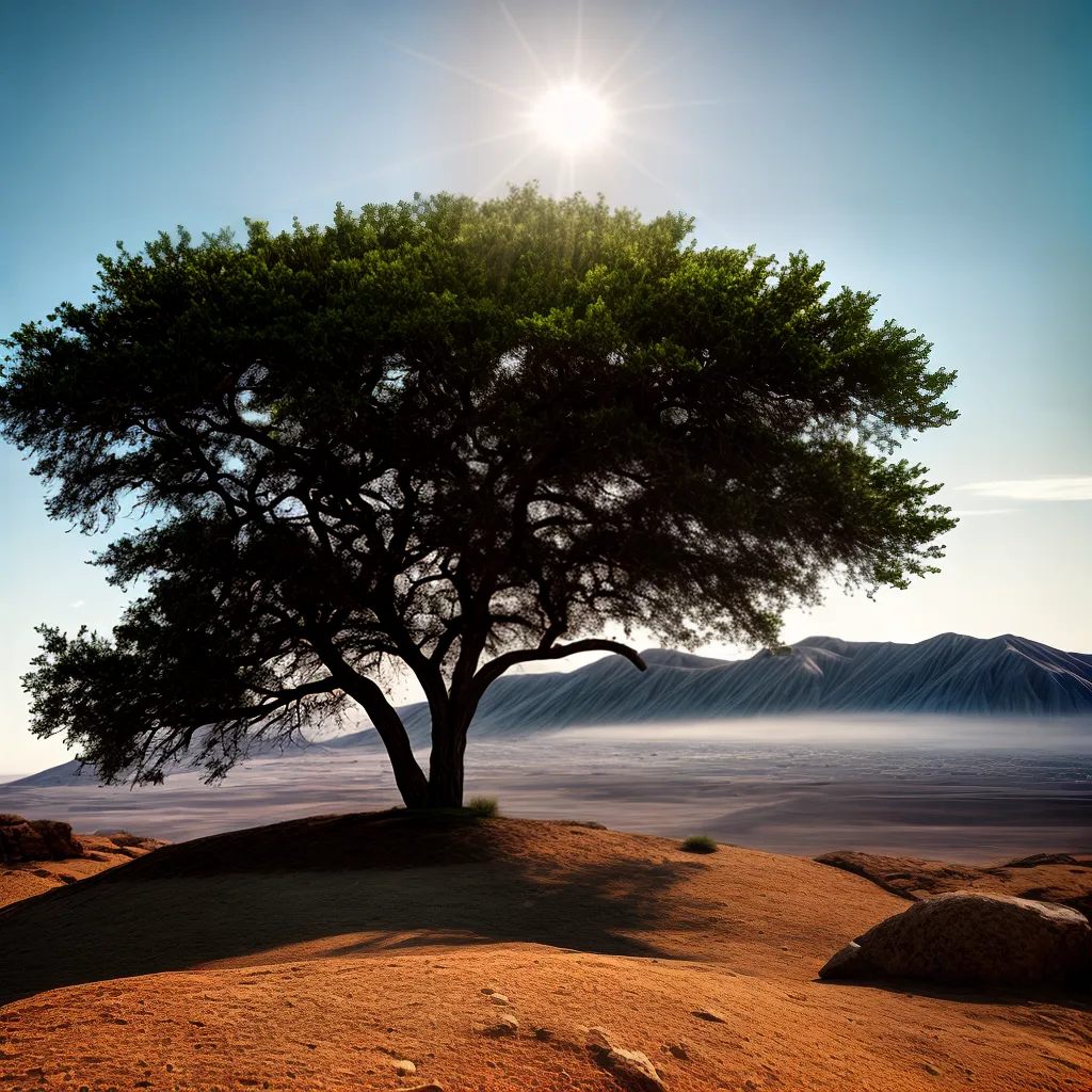 Fotos arvore deserto raiz fe resiliencia