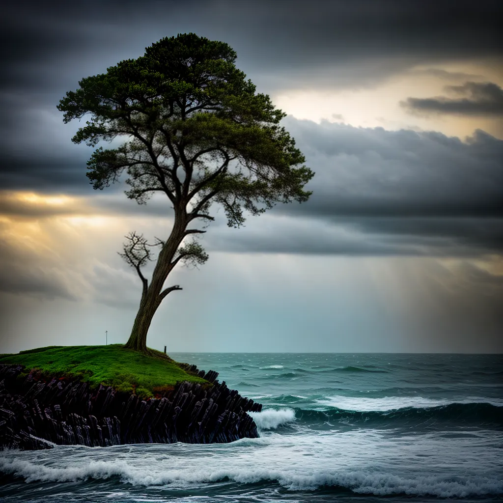 Como fortalecer nossas convicções em tempos difíceis 8 Fotos arvore mar tempestade raiz esperanca