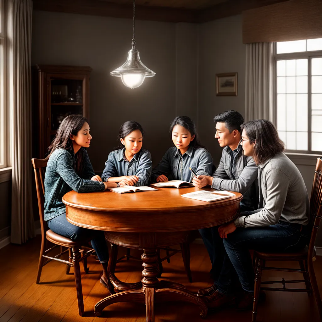 Como ensinar valores cristãos às crianças em família. 8 Fotos biblia familia mesa ensino valores