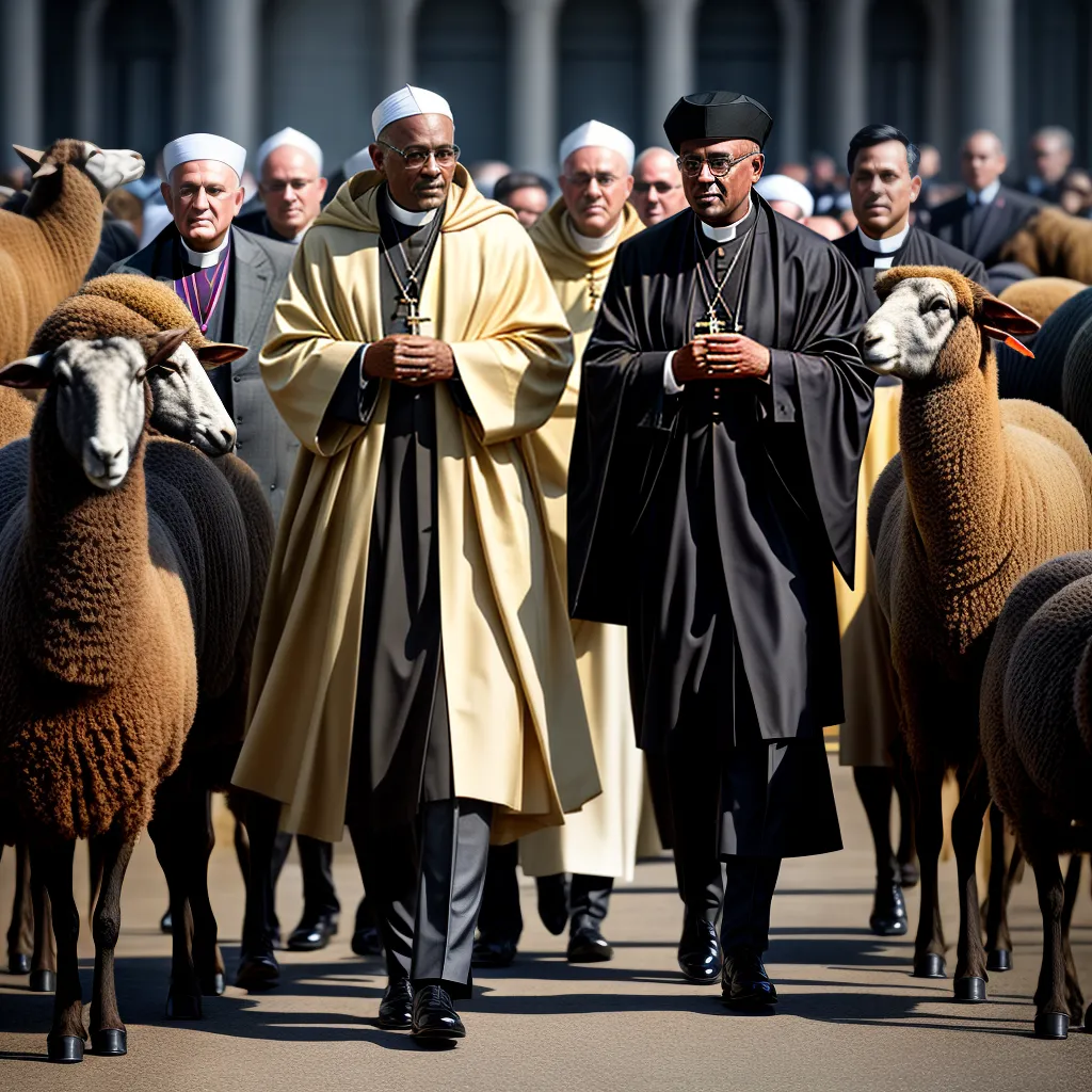 Fotos bispo guia rebanho luz