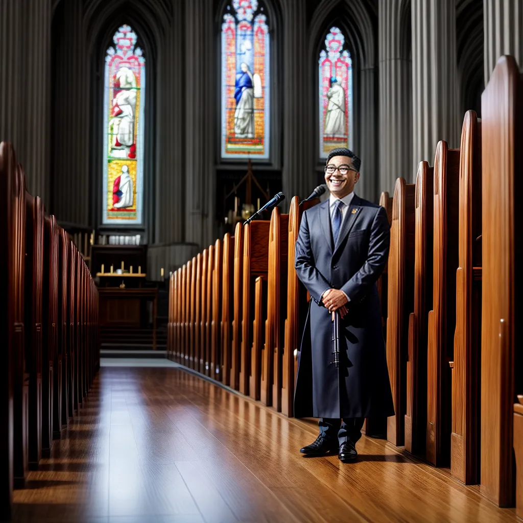 Fotos boas vindas microfone igreja pastor