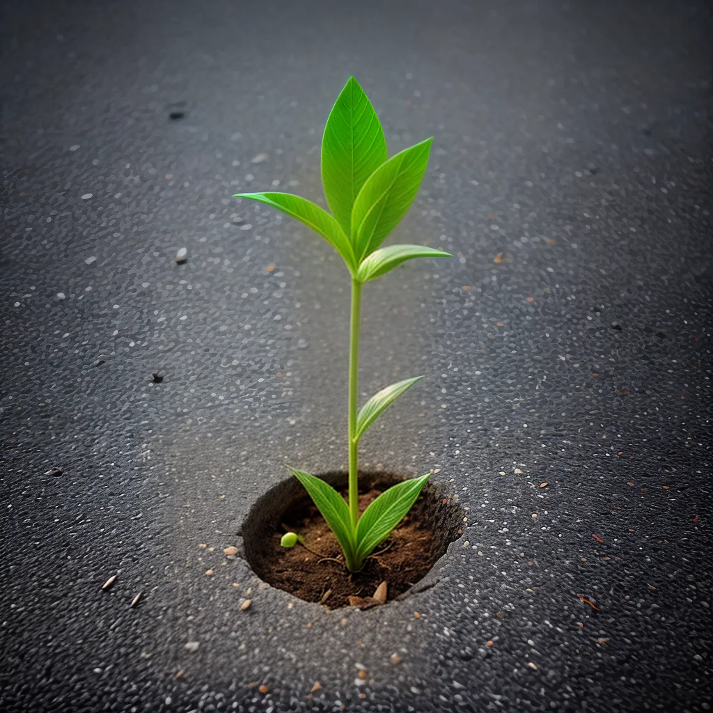Como encontrar esperança em tempos difíceis de renovação? 9 Fotos broto concreto resiliencia crescer