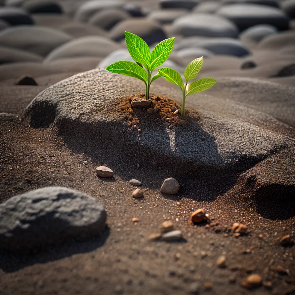 Fotos broto seco sol brilhante resiliencia