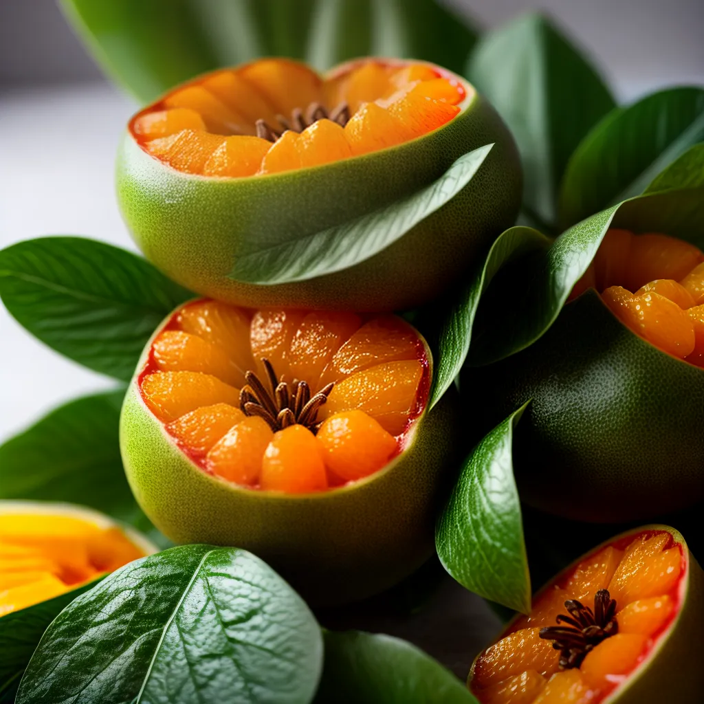 Fotos caju amarelo fruta folhas verdes