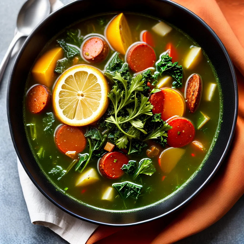Caldo verde: história e receita clássica da culinária portuguesa. 8 Fotos caldo verde sopa portuguesa chorizo