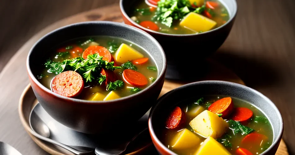 Fotos caldo verde sopa portuguesa cozinha