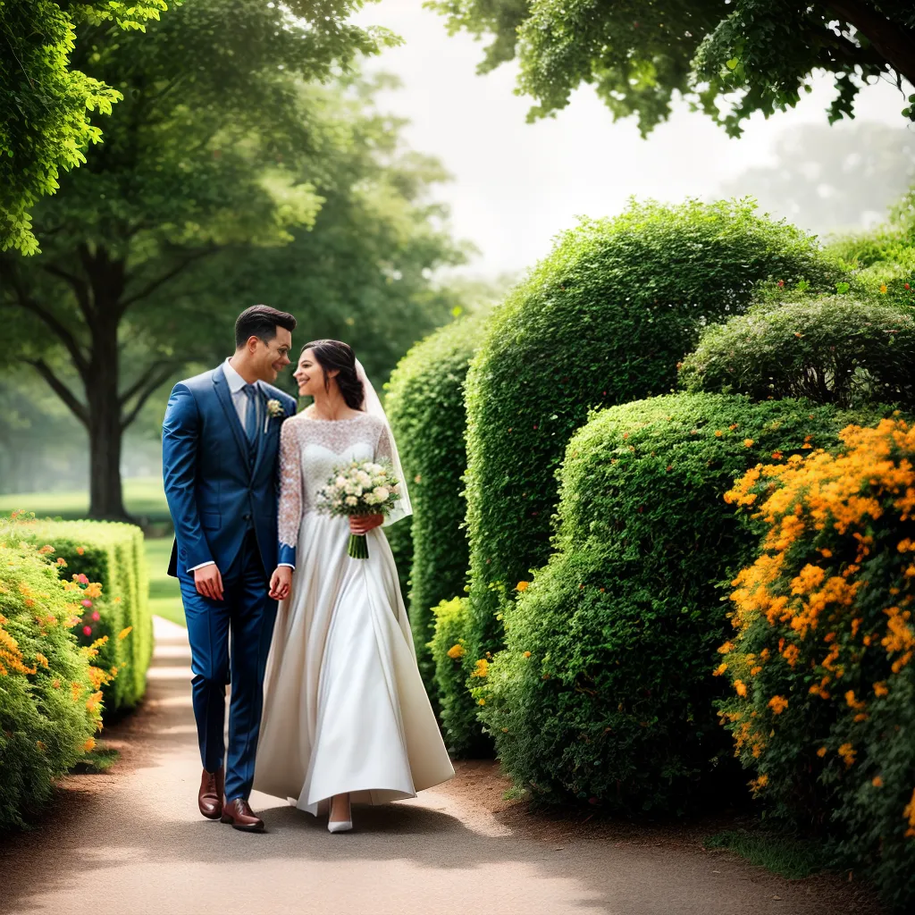 Como alcançar a harmonia em um casamento cristão 8 Fotos caminhada casal jardim florido
