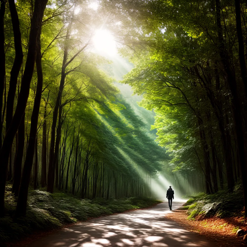 Como Desenvolver a Sabedoria na Caminhada Espiritual 9 Fotos caminhada floresta luz espiritualidade