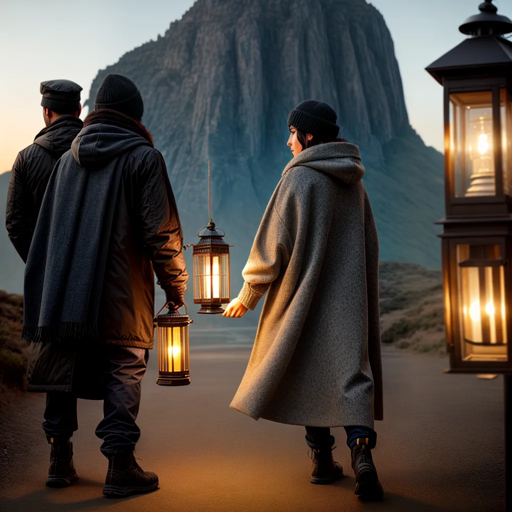 Fotos caminhada guia espiritual lanterna sabedoria