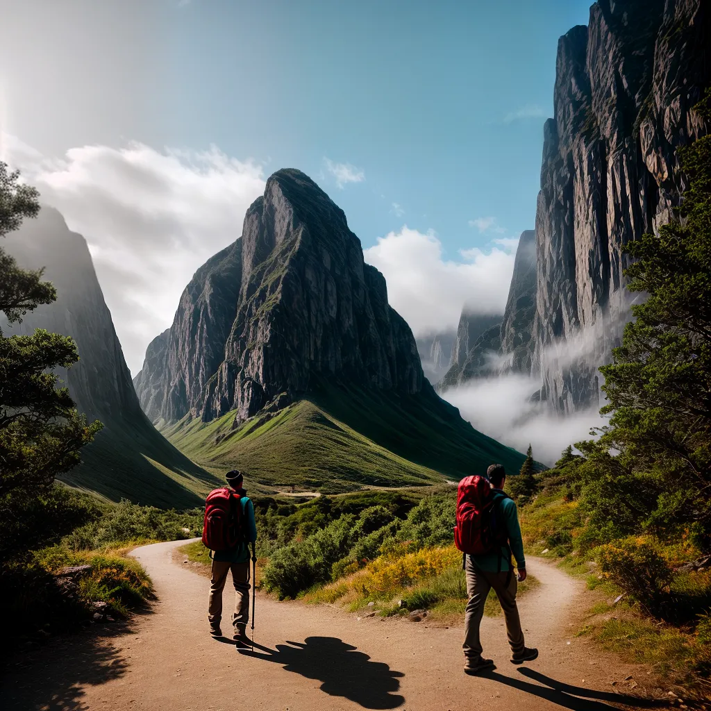Peregrinação: uma jornada de fé em busca de conexão divina 8 Fotos caminhada mochila montanha peregrinacao