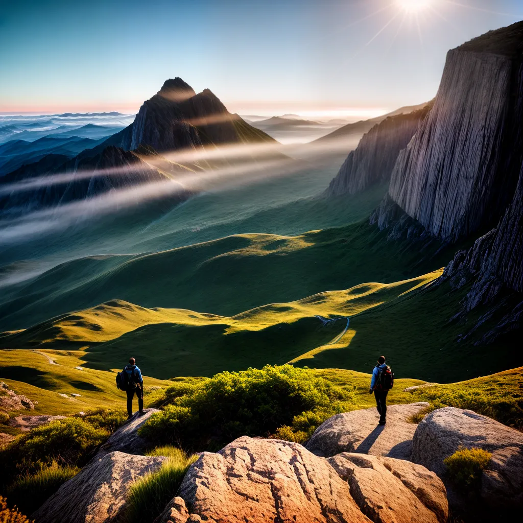 Fotos caminho espiritual montanha sol