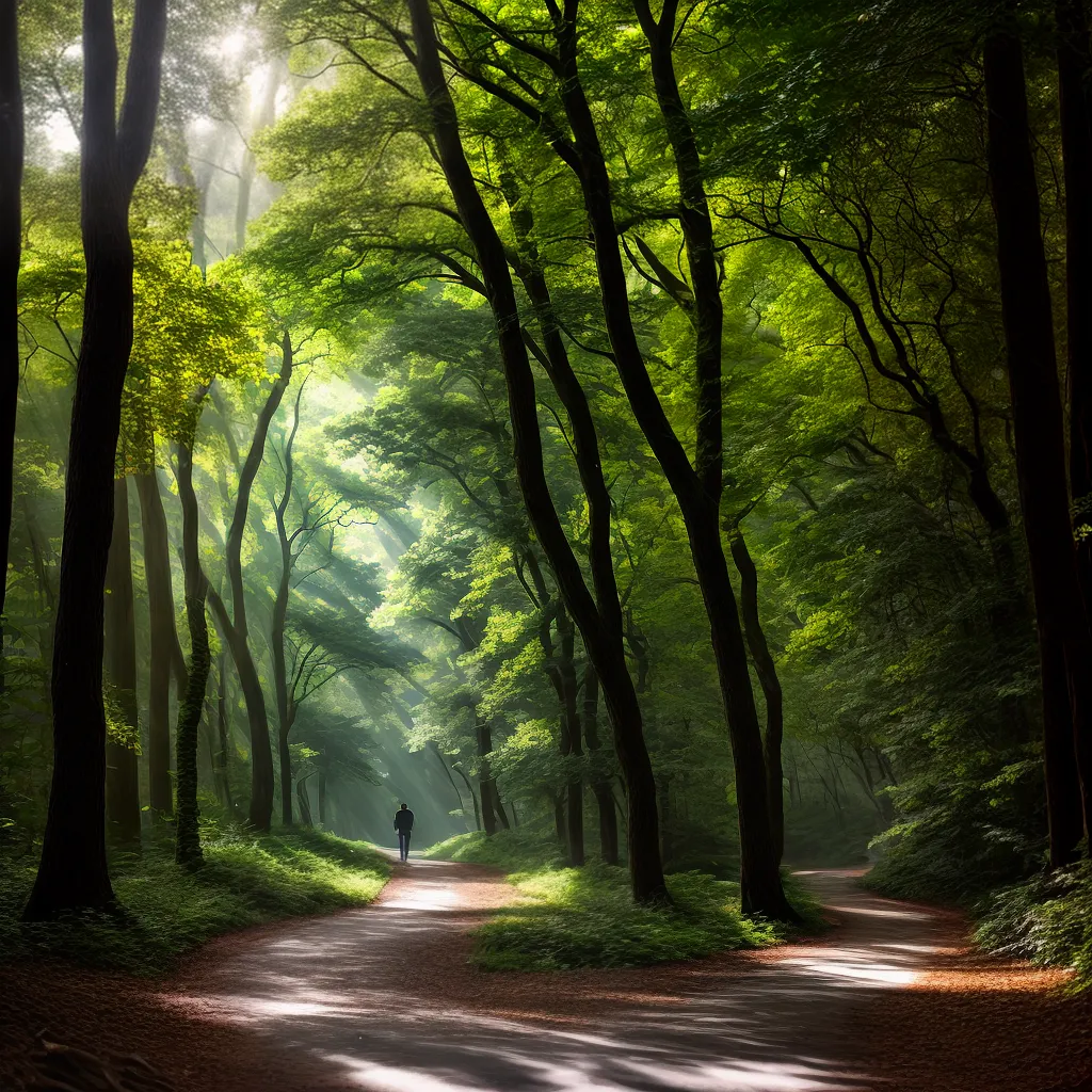 Caminho da Sabedoria: Como o Discernimento Pode Trazer Energia e Iluminação em sua Jornada Espiritual. 6 Fotos caminho floresta luz sabedoria
