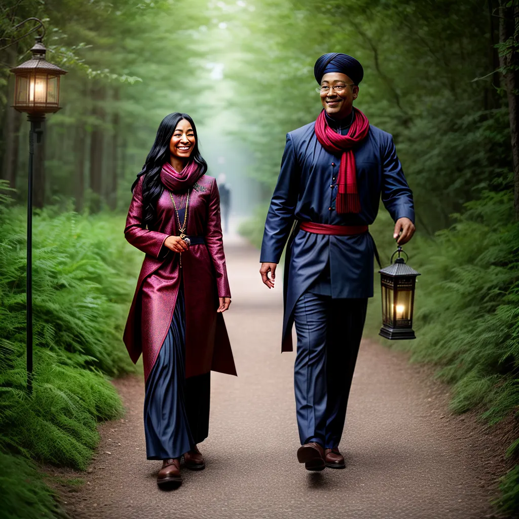 Fotos caminho guia espiritual conversa lanterna