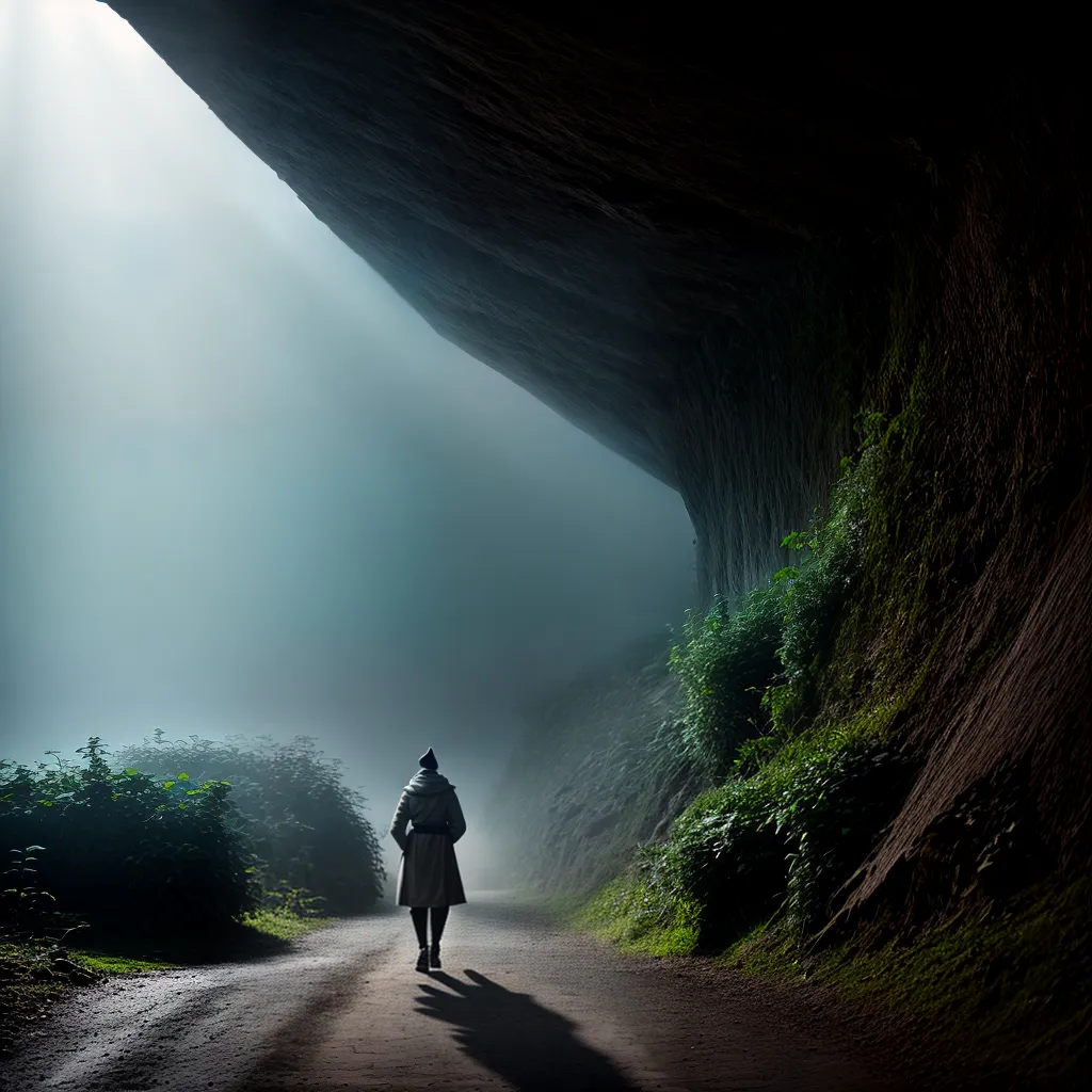 Fotos caminho luz tunel determinacao fe