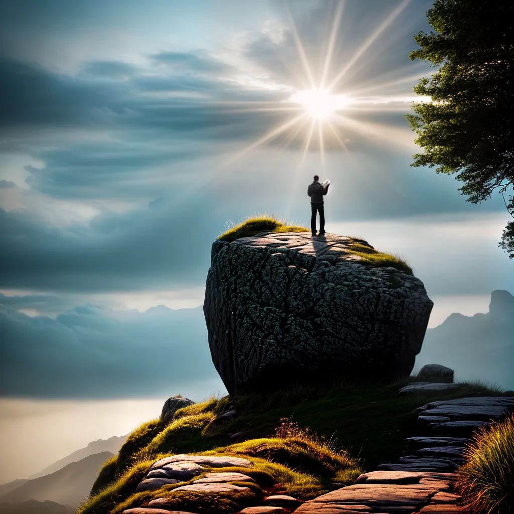 Fotos caminho rochoso luz espiritual livro