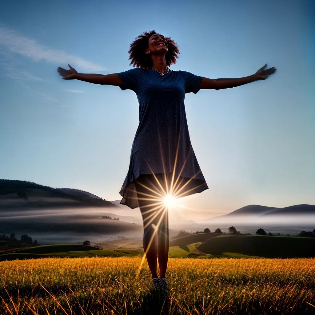 Fotos campo sol sorriso gratidao