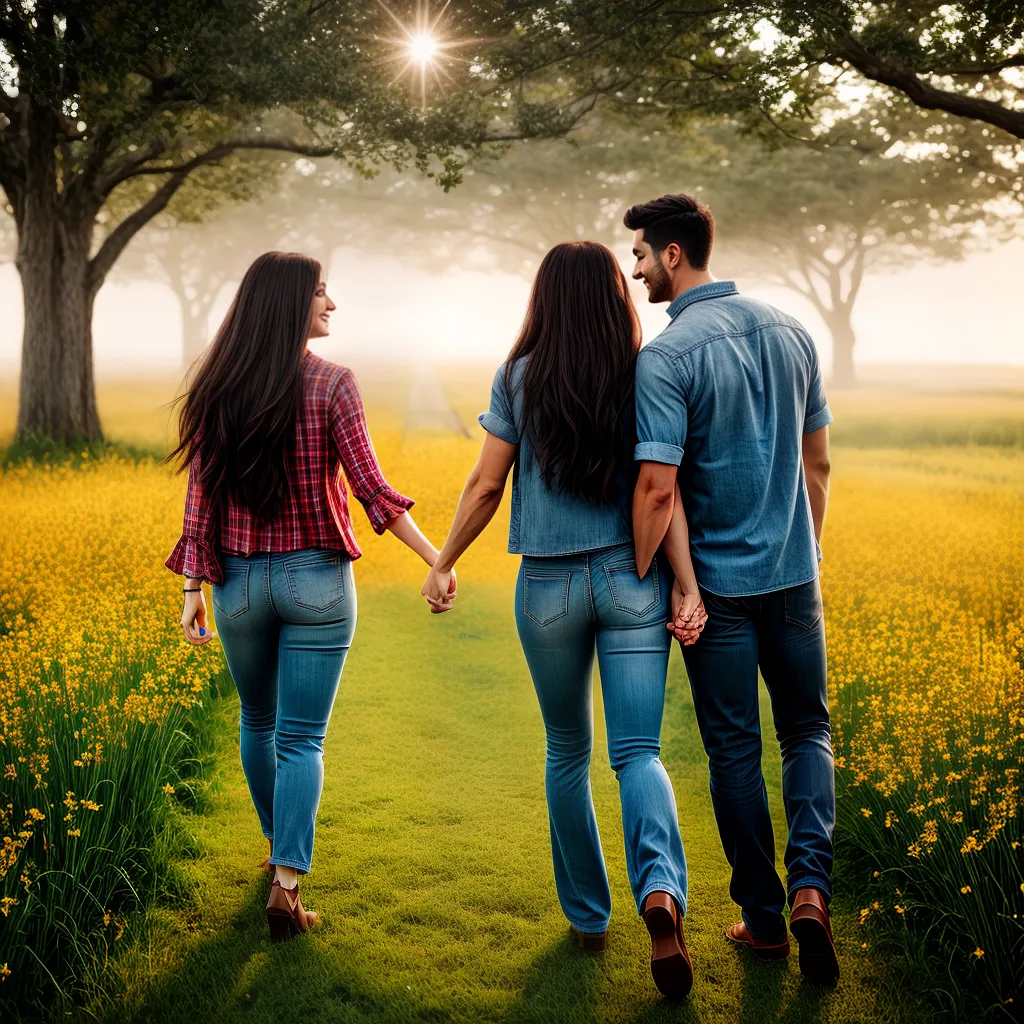 Como perfumear a vida a dois com amor e respeito mútuo 9 Fotos casal caminhada flores por do sol amor