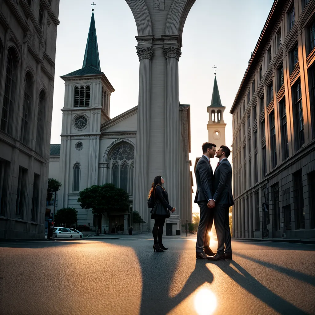 Fotos casal igreja por do sol amor