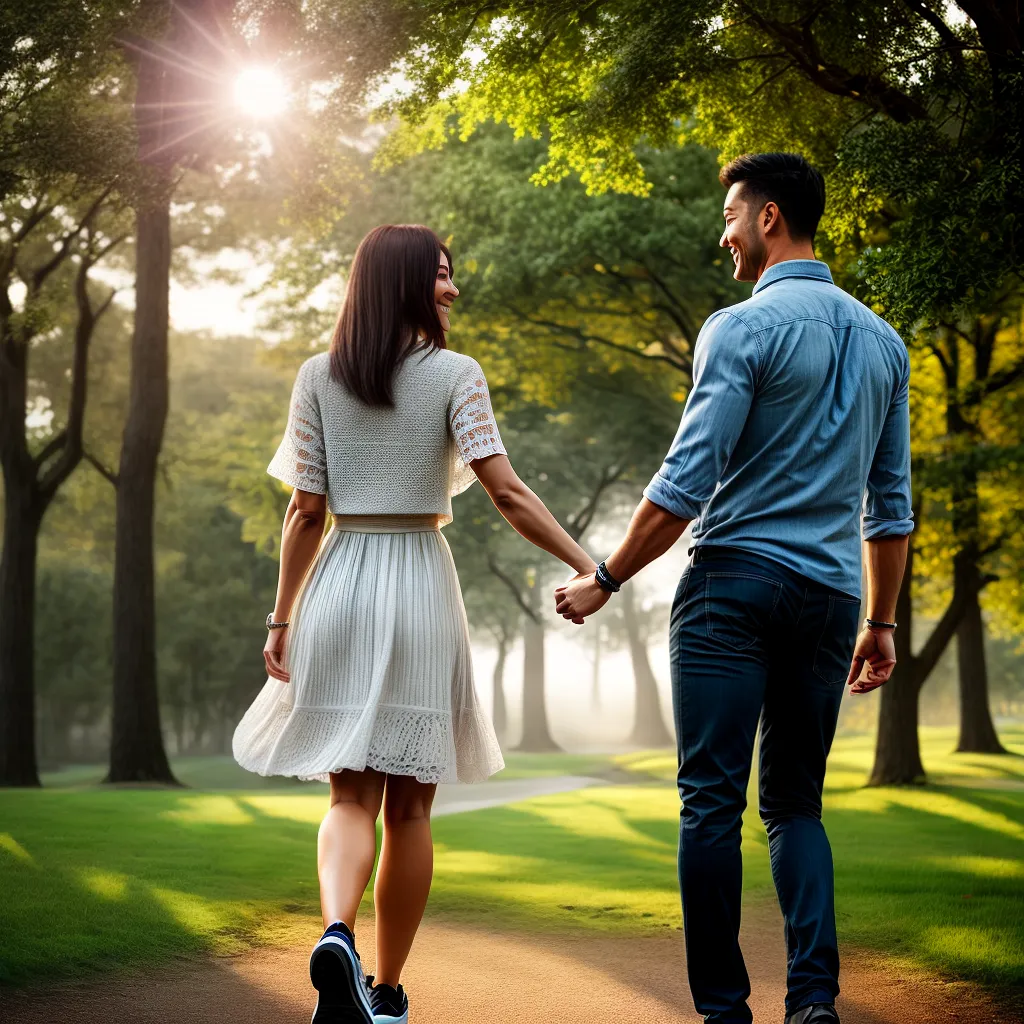 Fotos casal parque passeio por do sol