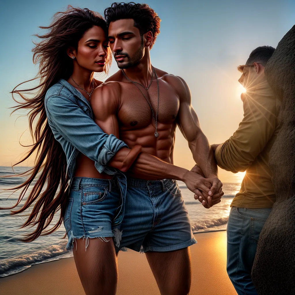 Fotos casal por do sol praia amor 1