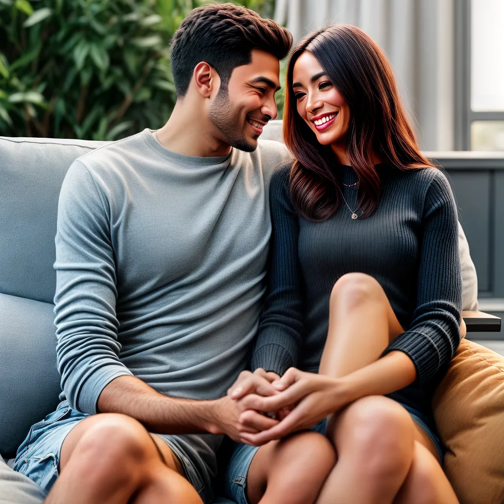 Fotos casal sorrindo conversa amor