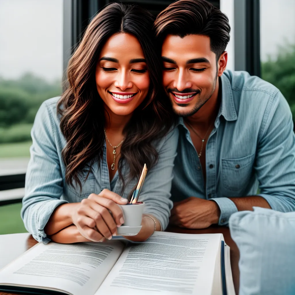 Fotos casal sorriso maos biblia fe