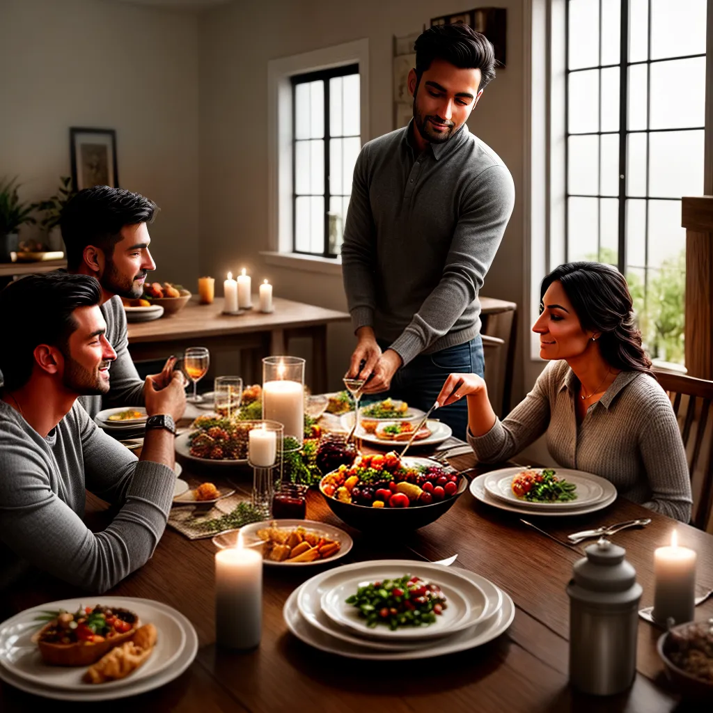 Fotos ceia familia pao vinho vela