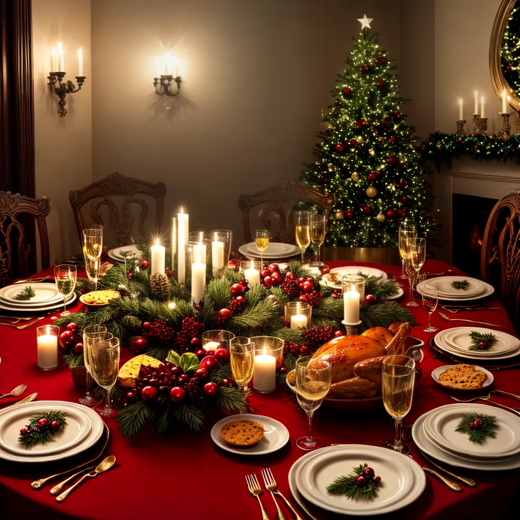 Fotos ceia natal familia arvore luzes