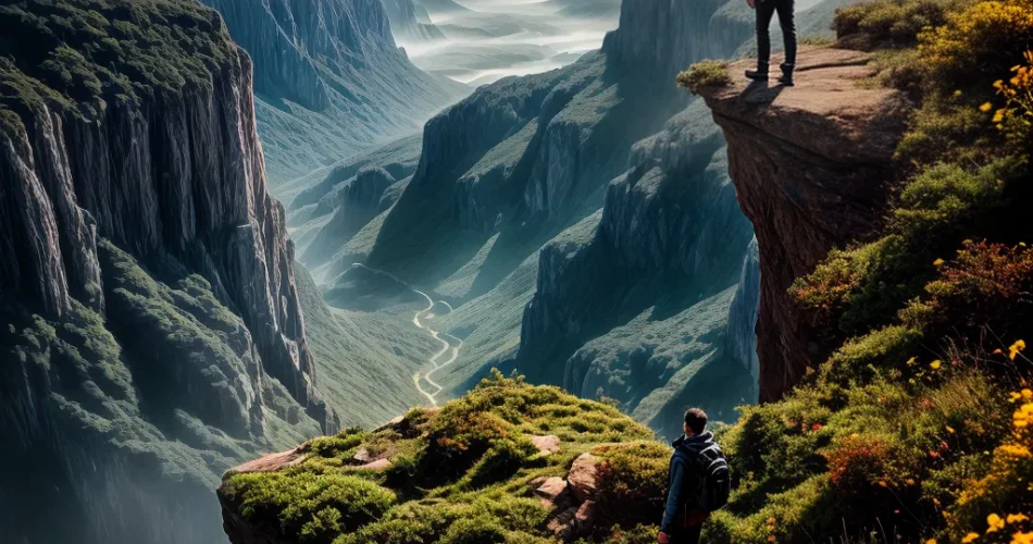 Fotos cliff desafio altura confianca ceu