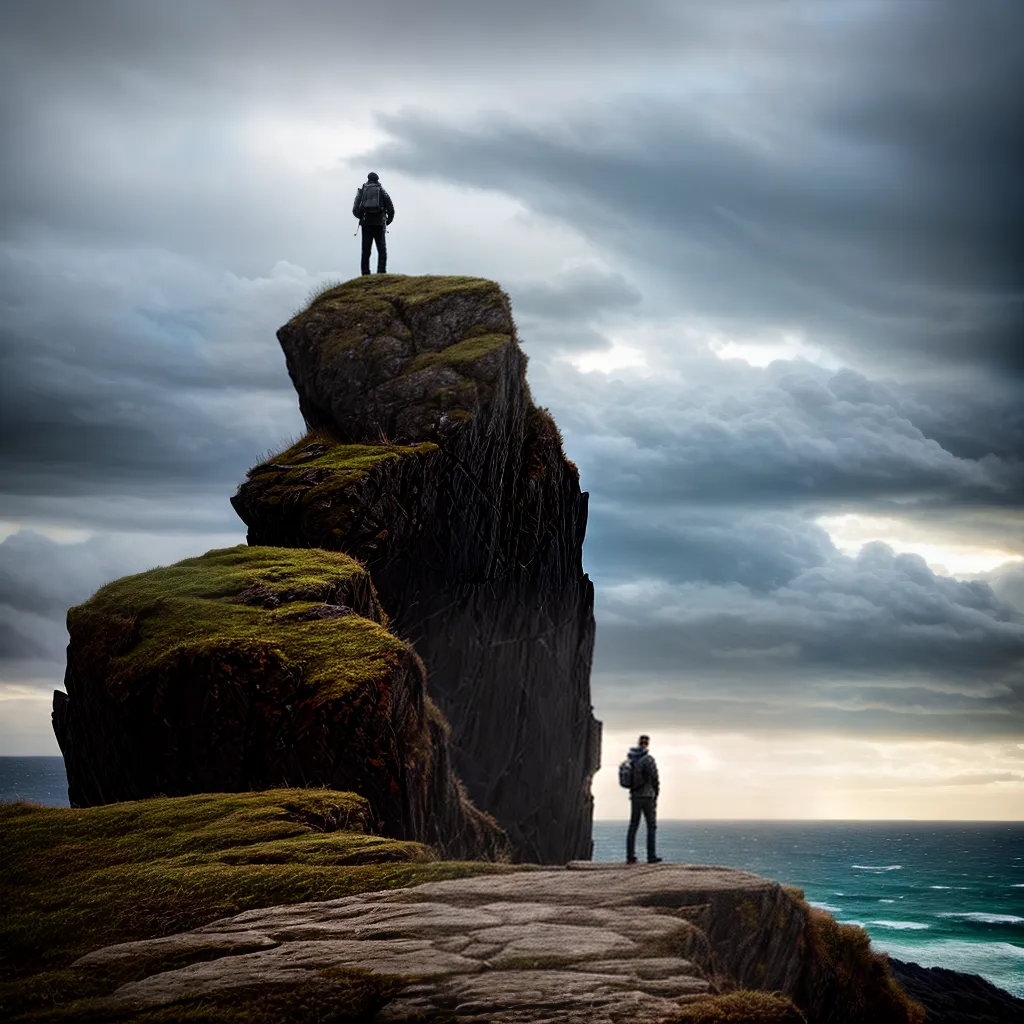 Como enfrentar tempestades emocionais com fé 8 Fotos cliff mar agitado ceu nuvens raio