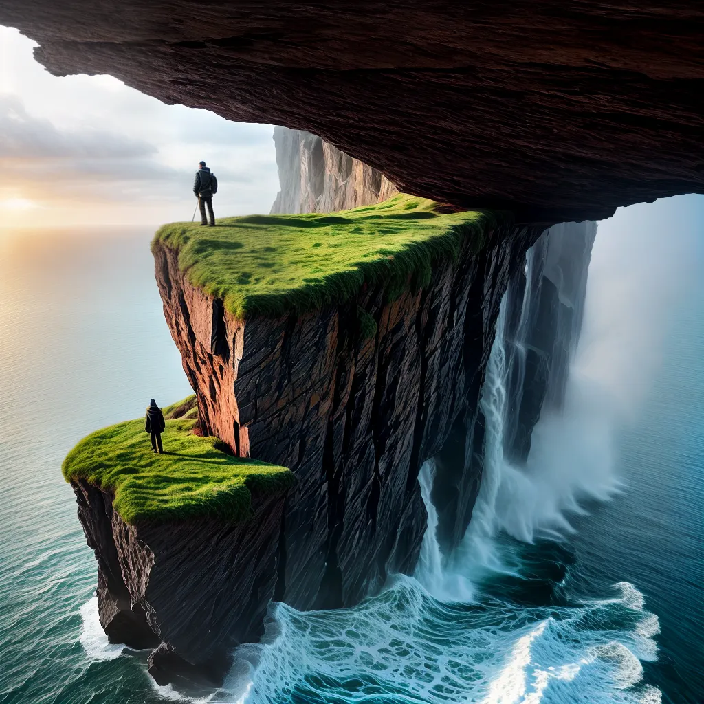 Fotos cliff mar oceano esperanca fe