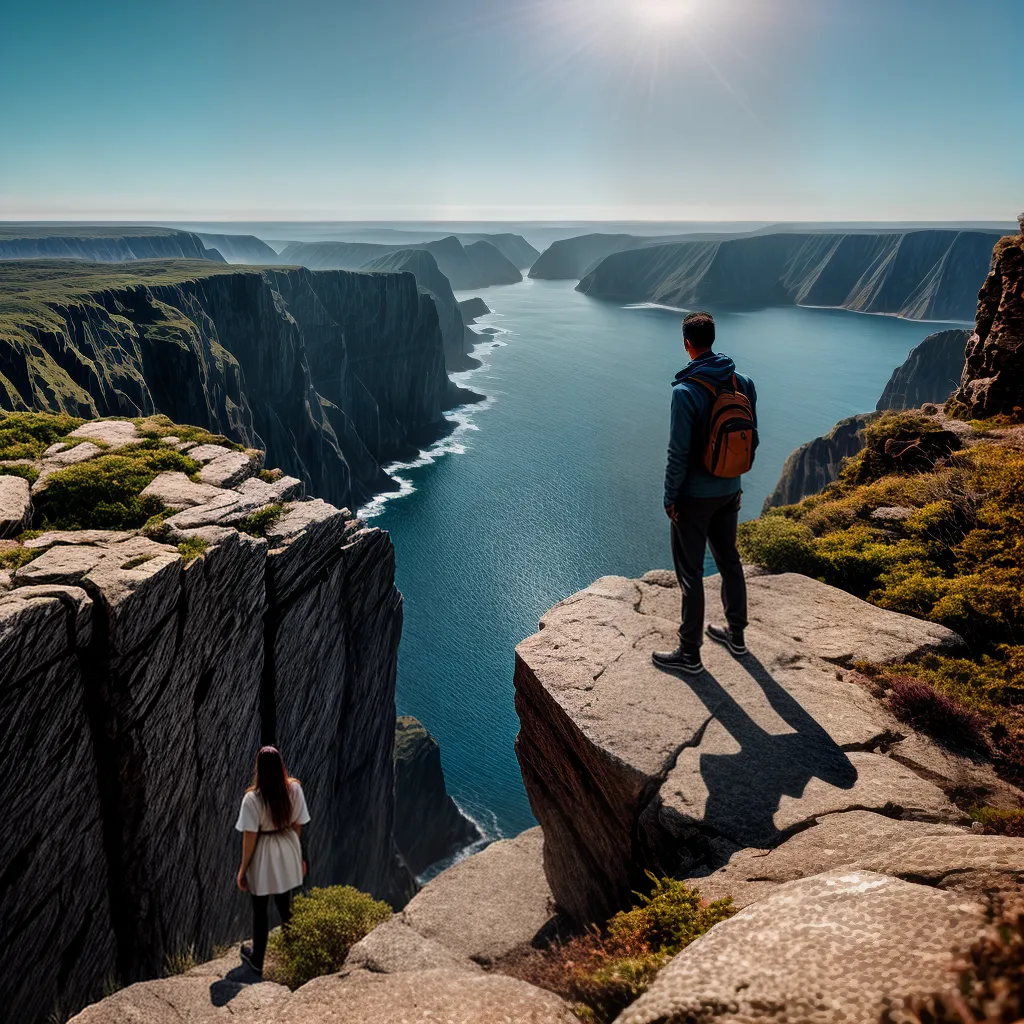 Fotos cliff oceano luz redencao