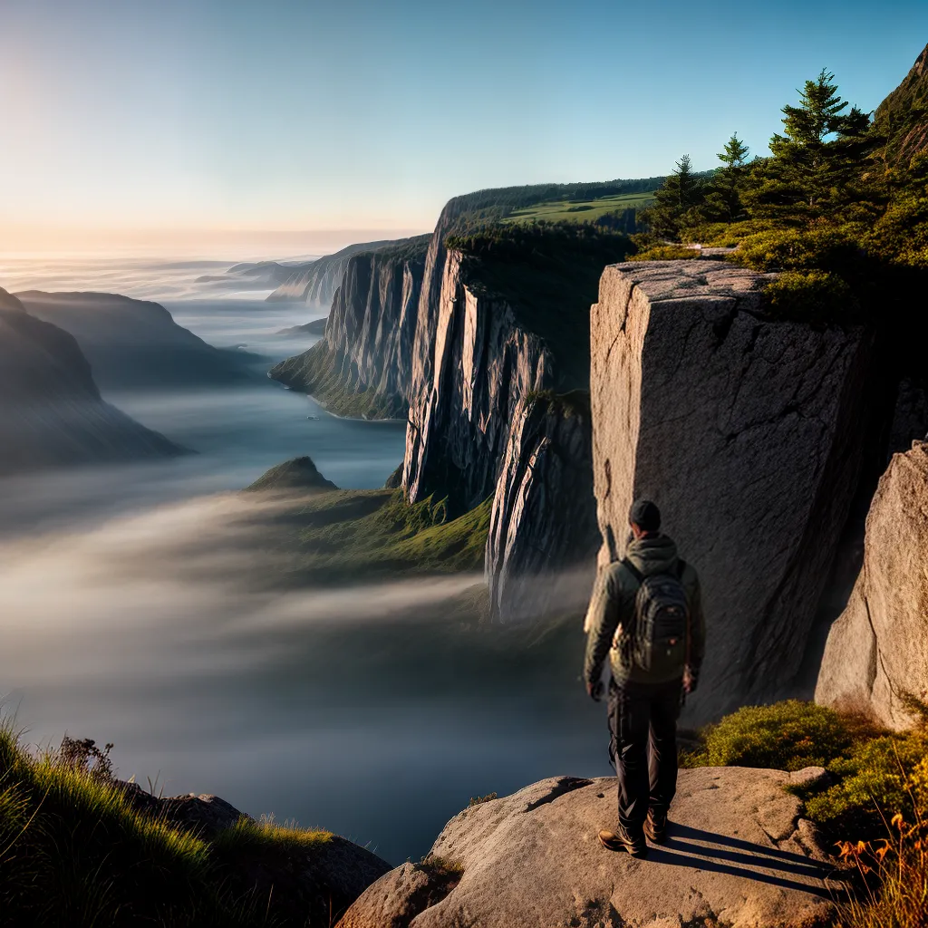 Como ter Fé em tempos difíceis. 8 Fotos cliff sol nuvens postura