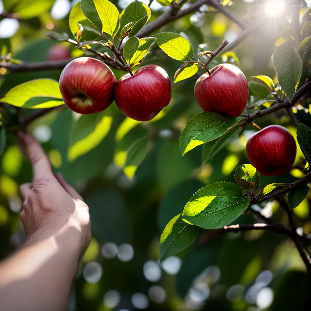 Fotos colheita maca sol fazendeiro