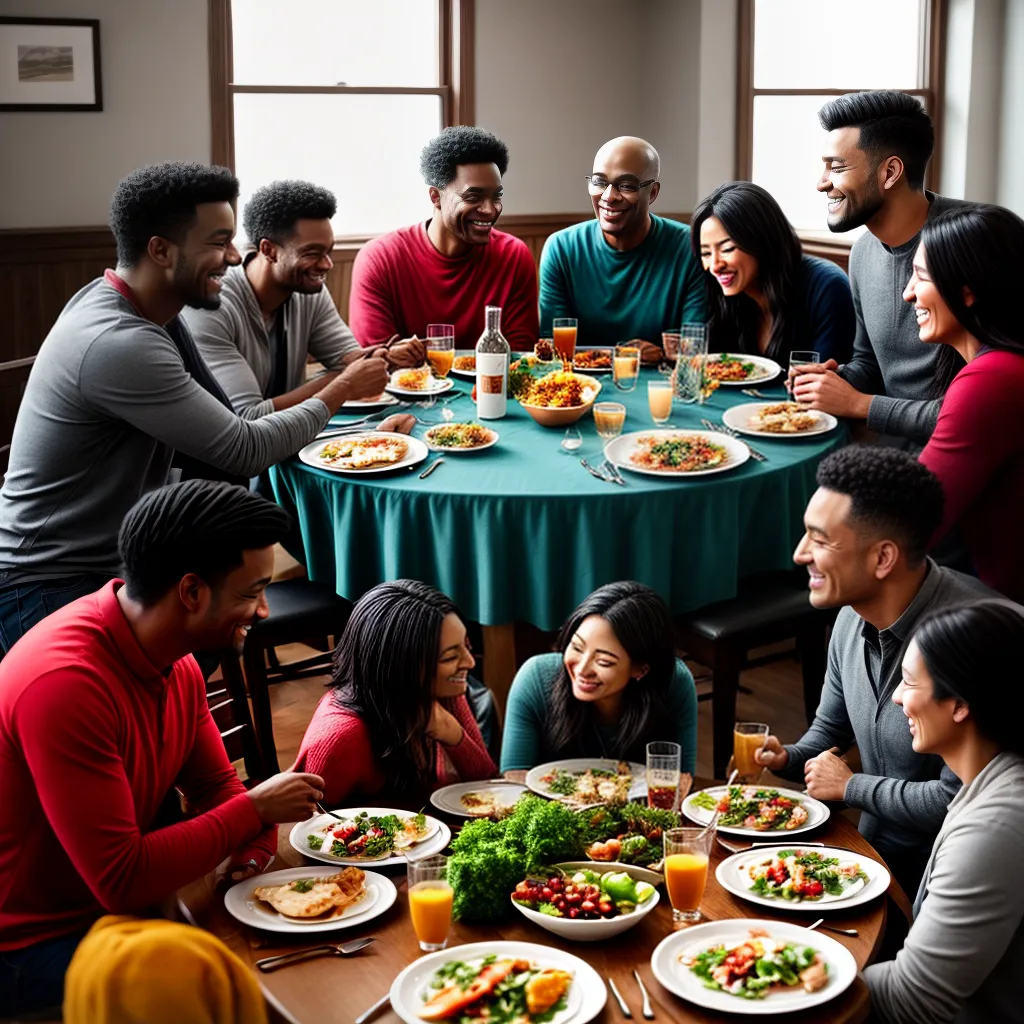 Descubra o poder da comunhão na vida cristã. 7 Fotos comunidade mesa diversidade conversa alegria