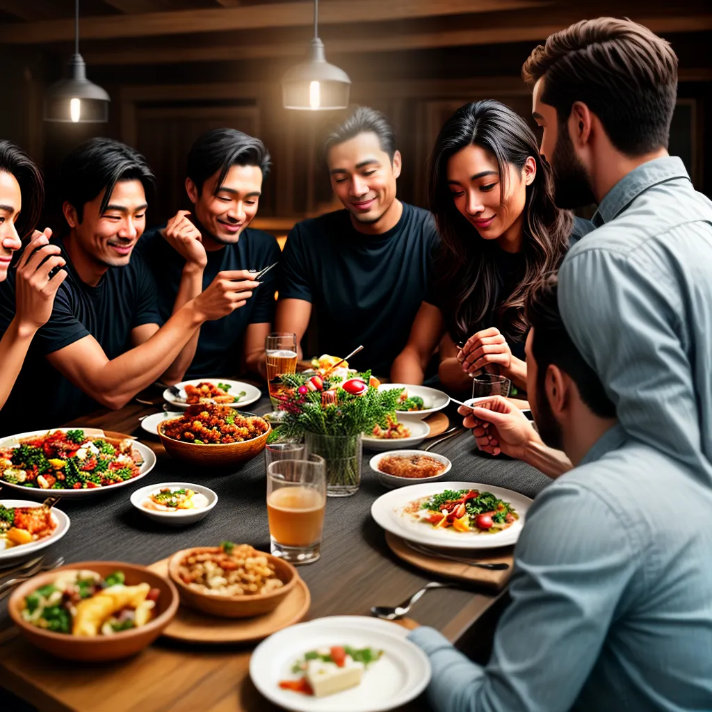 Fotos confraternizacao crista mesa amigos