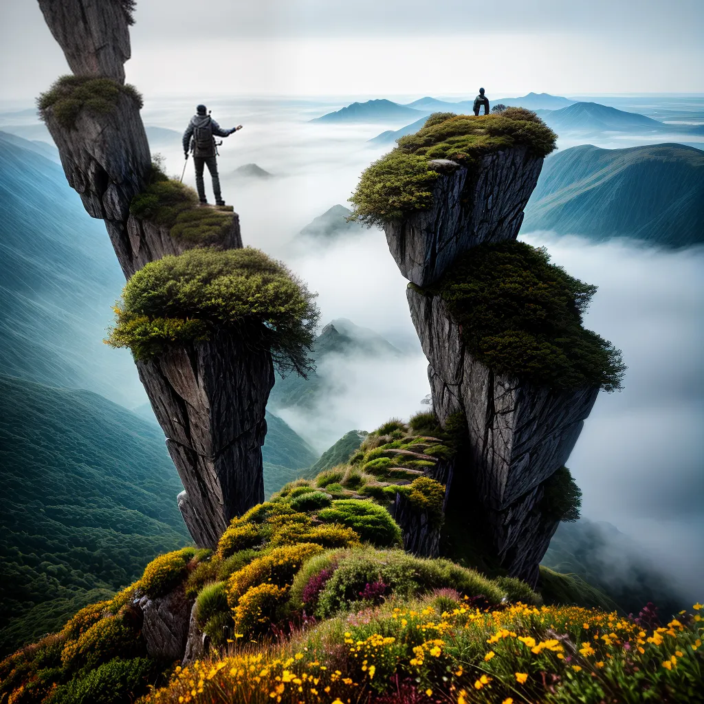 Fotos conquista caminho montanha edificador