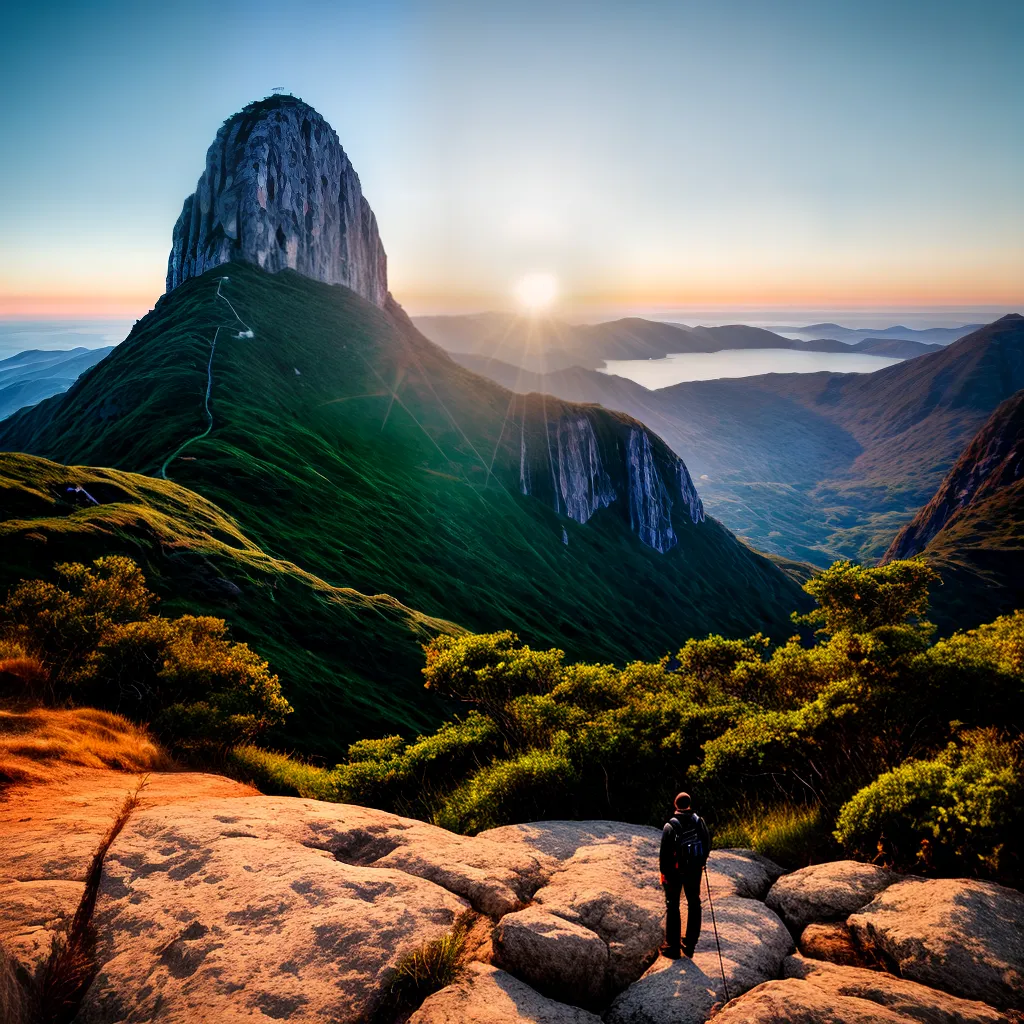 Fotos coragem montanha por do sol guida